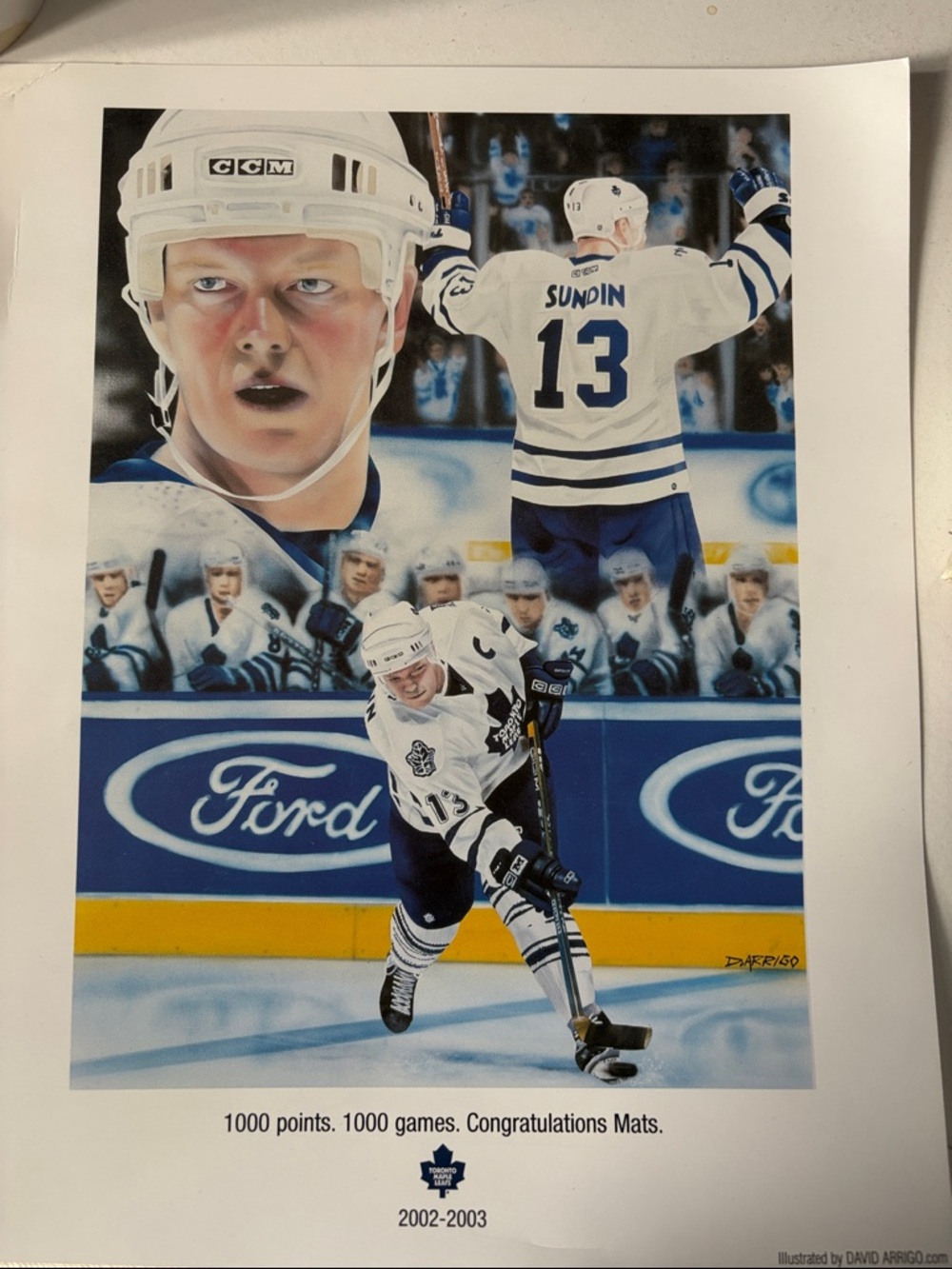 Mats Sundin Lithograph